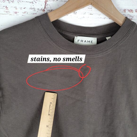 FRAME Logo Tee T Shirt Mens Size M Brown Casual Short Sleeve lmts0393 - Picture 4 of 10